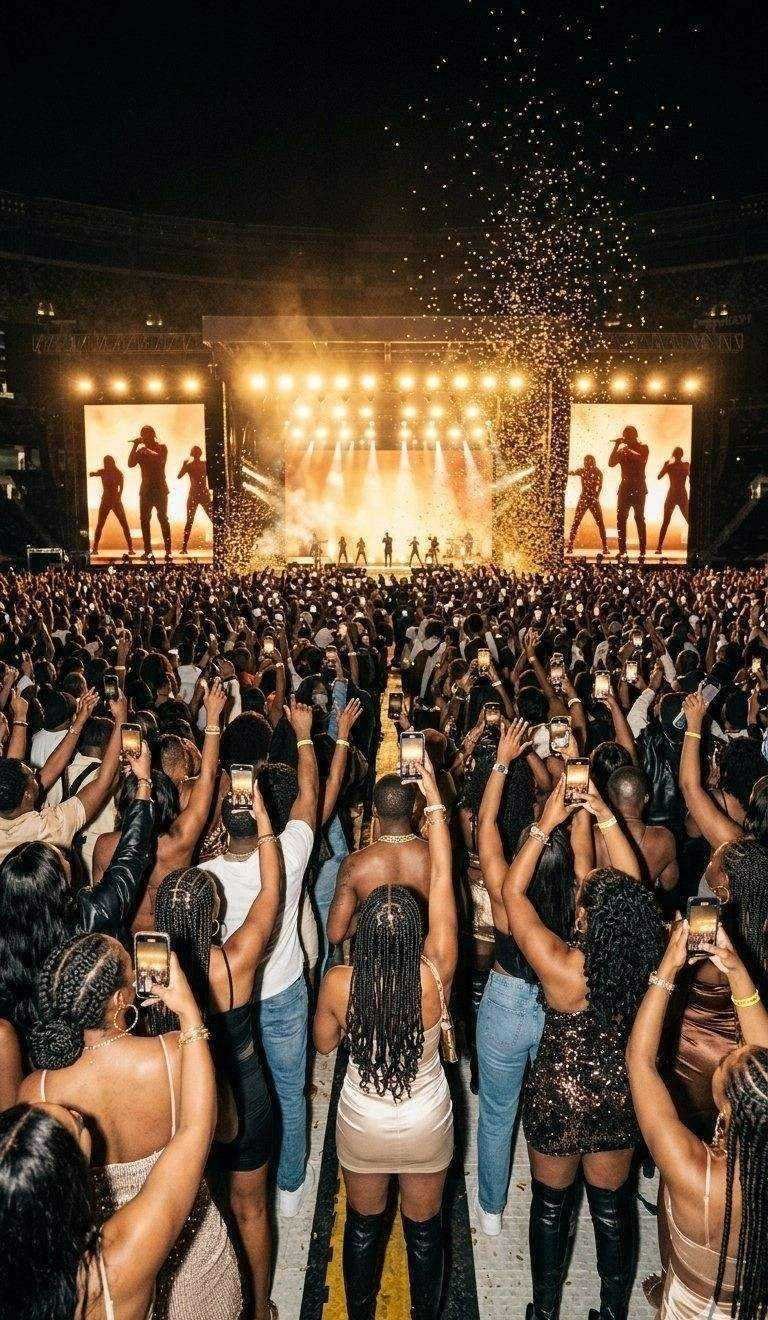Usher and Chris Brown 2026 Raymond and Brown Tour stadium concert crowd