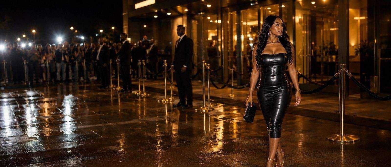 VIP night out R&B concert outfit black dress