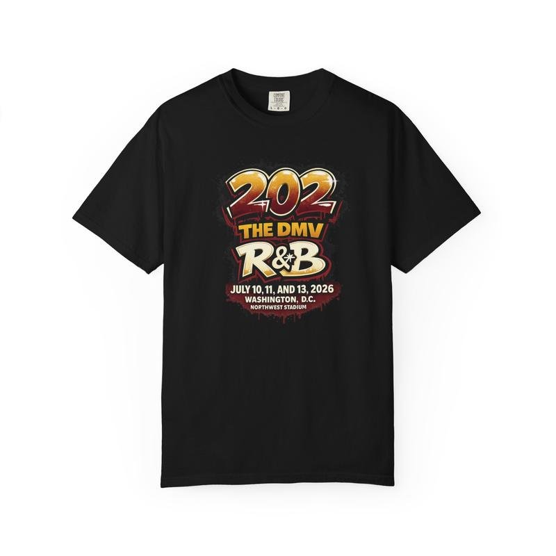202 The DMV Washington DC R&B Tour 2026 concert tee graffiti design