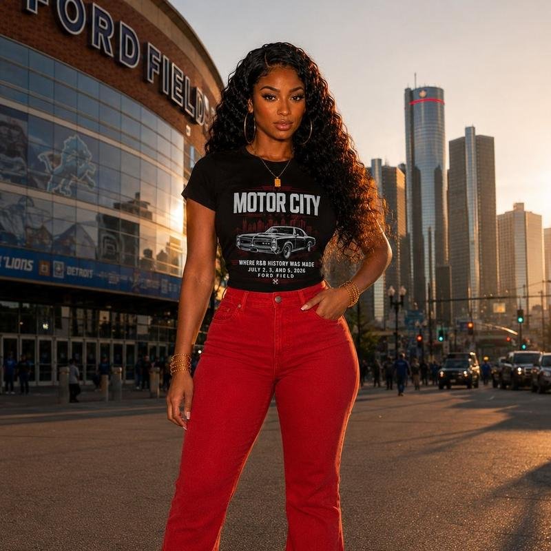 Motor City Detroit Concert Tee July 2 3 5 2026 Ford Field Soft Cotton stadium shirt