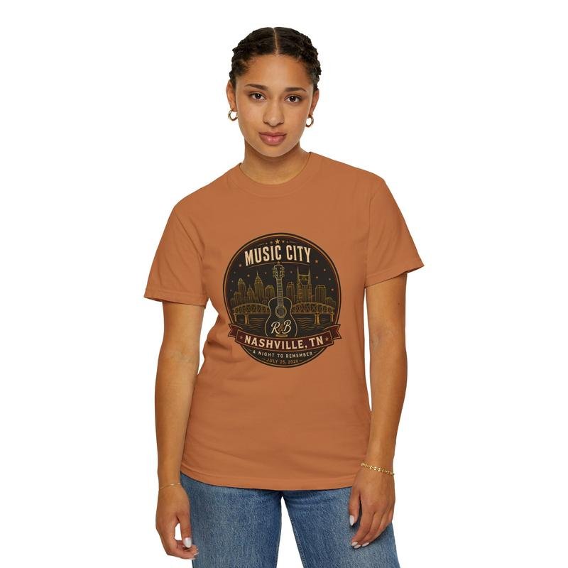 Music City Nashville R&B Tour 2026 concert tee garment dyed