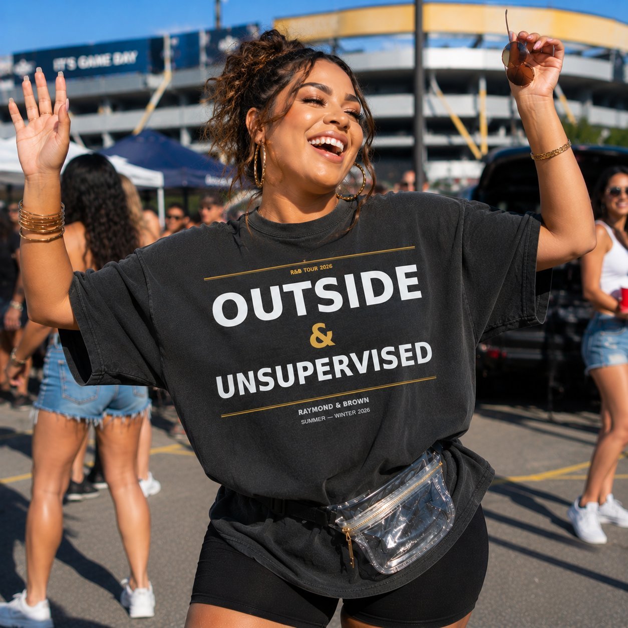 Outside and Unsupervised R&B Tour 2026 concert tee pepper stadium tailgate